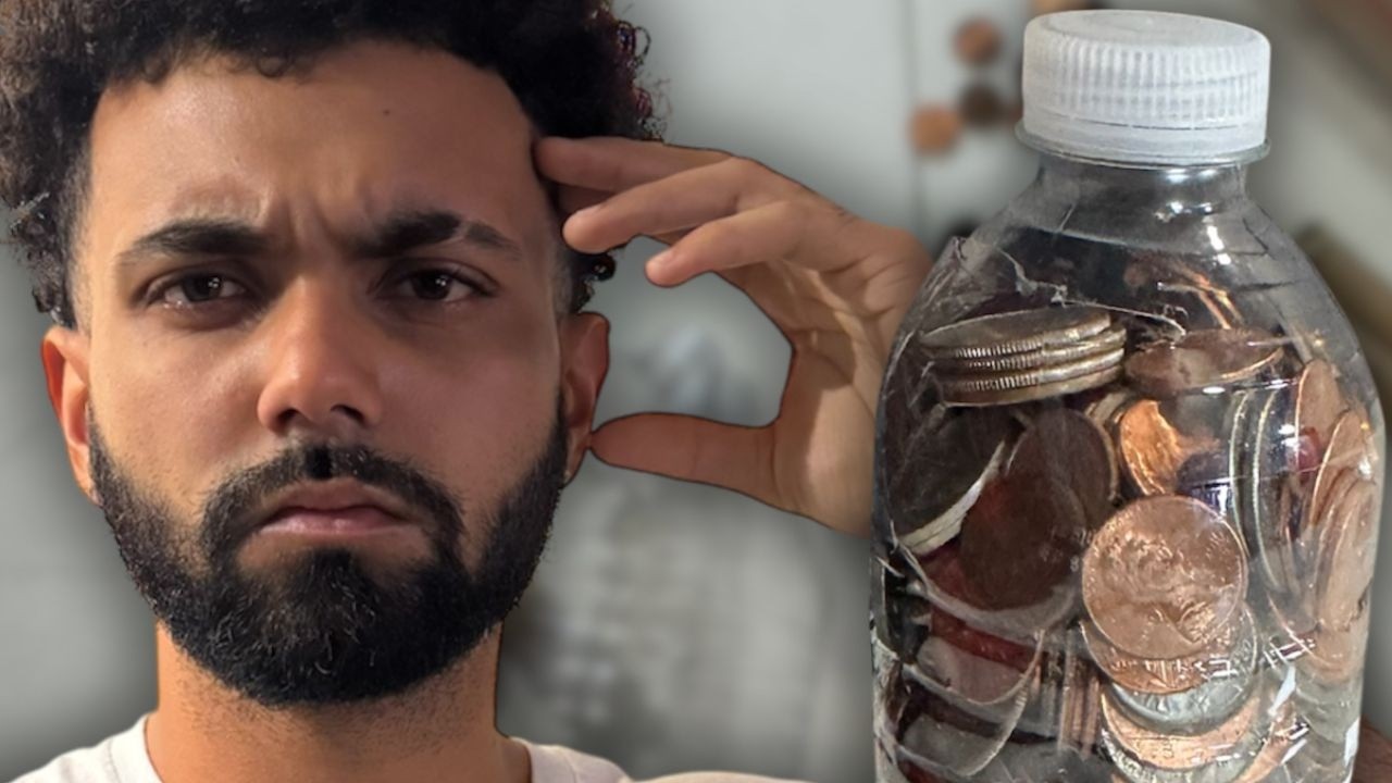 ¿Cuánto dinero tenía en esta botella?