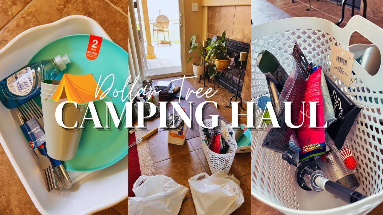 DOLLAR TREE CAMPING HAUL| Summer Vlogs ☀️⛺️Ep. 2