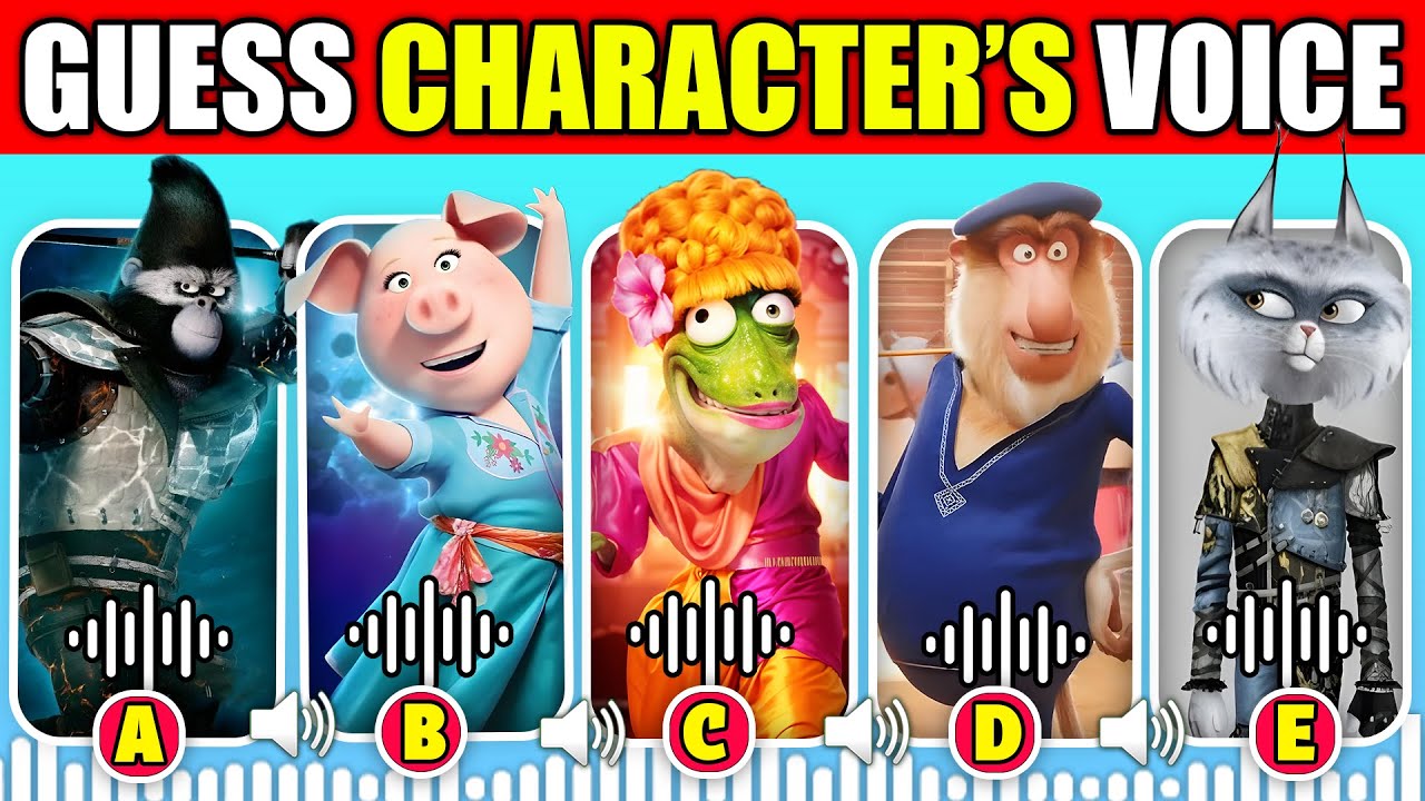 🎤🐷 Guess WHO IS SINGING?! + Emoji Quiz & Favorite Drinks And More! | Sing 2 Movie Characters!