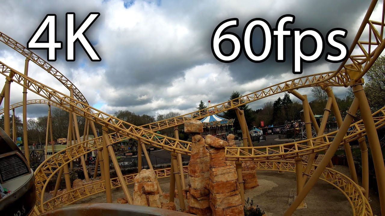 Storm Chaser front seat on-ride 4K POV @60fps Paultons Park