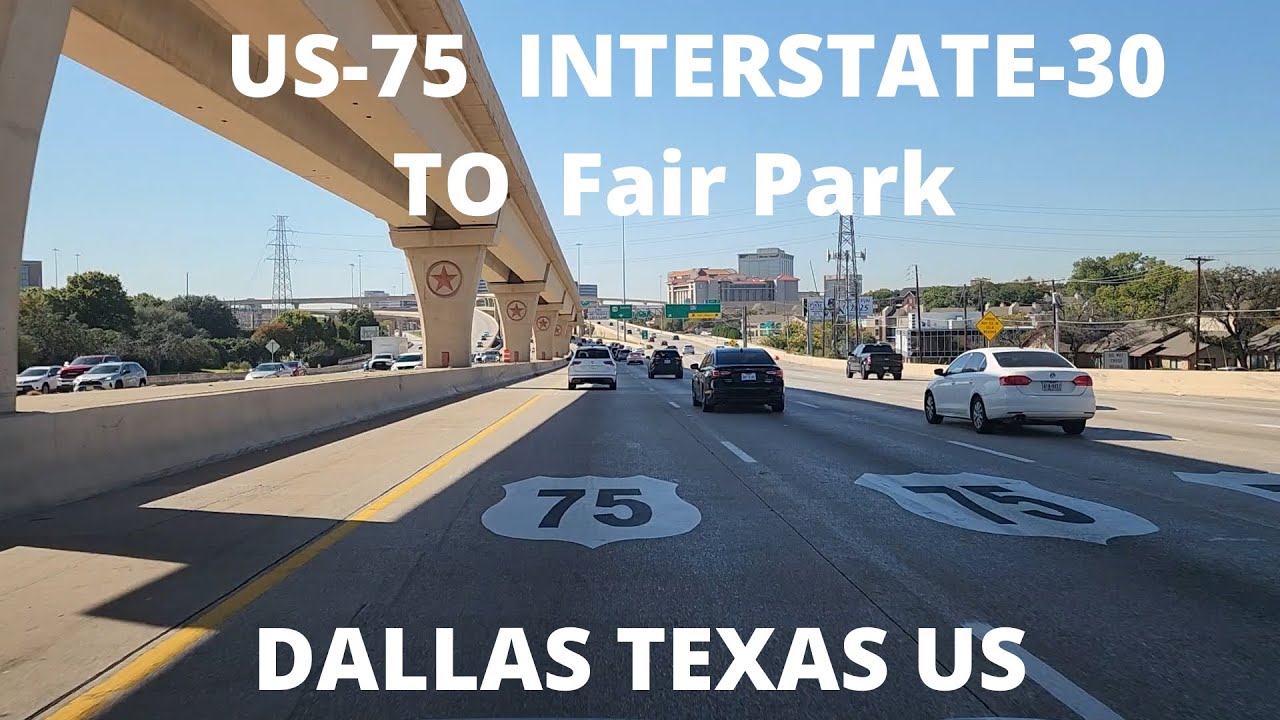 Driving From US-75 And I-30 To Dallas Fair Park. TX US Nov 2025