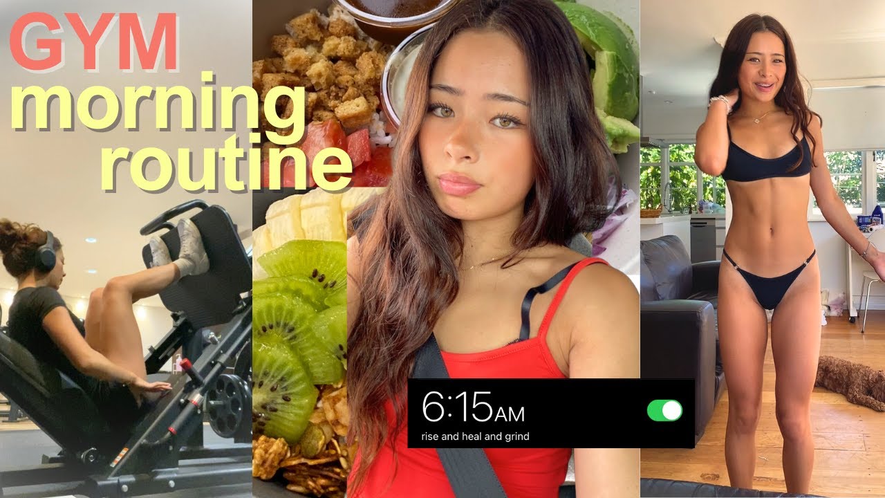 my gym morning routine | workouts, what i eat,  healthy habits