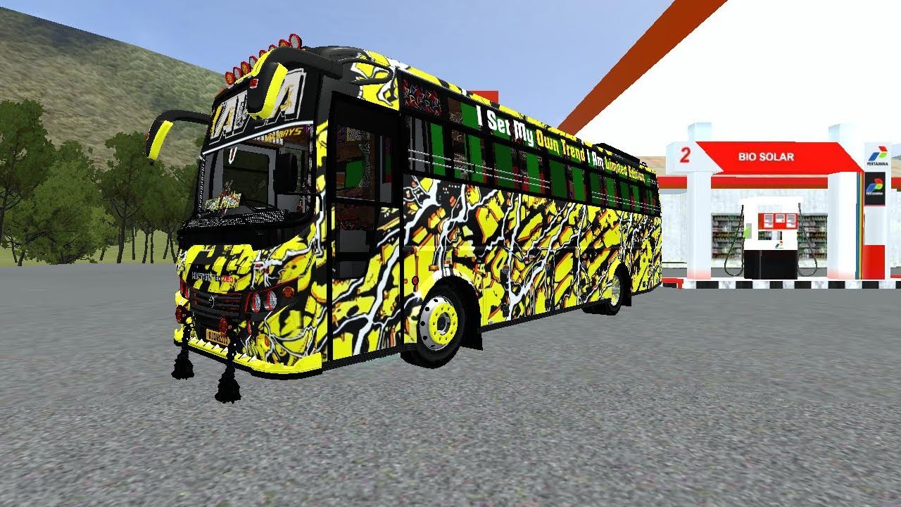 Tourist bus mod livery release in bus simulator Indonesia