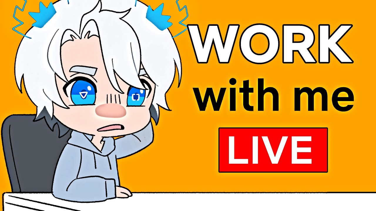 【🔴Animating Next Video】Work With Me with Music and Background Chatter