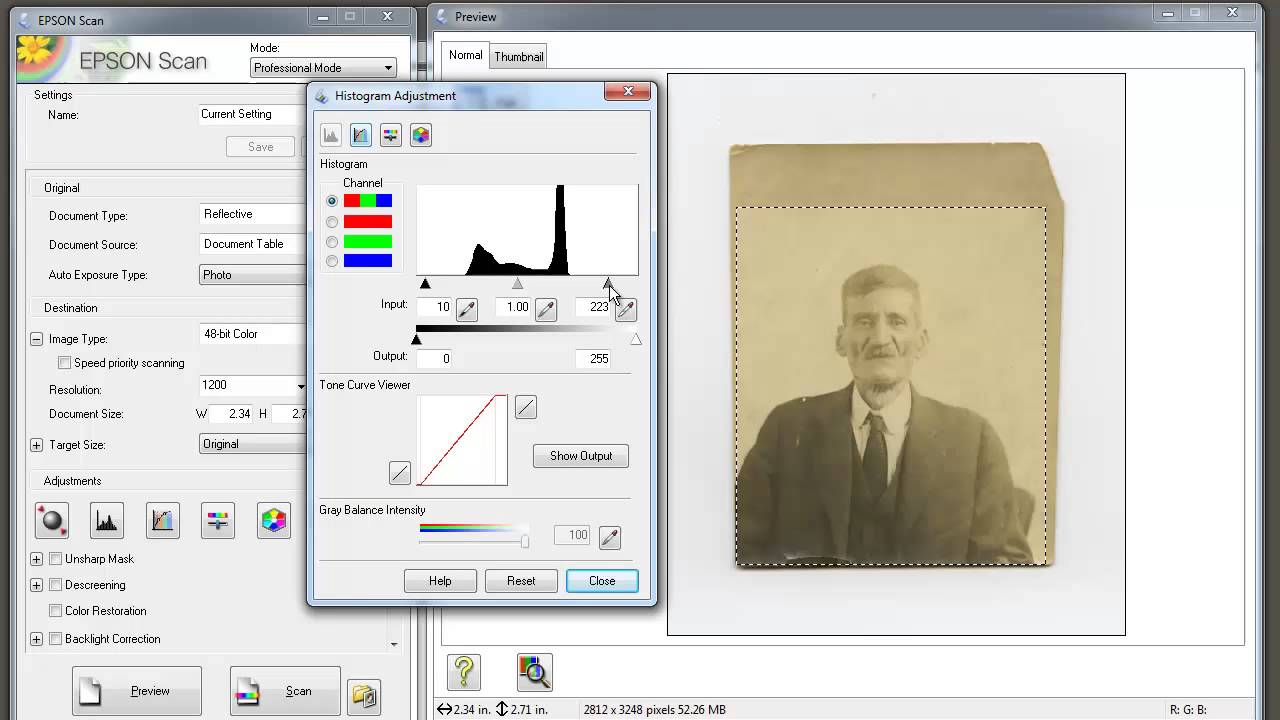 Scan and Restore Photo with 48 bit Scanner