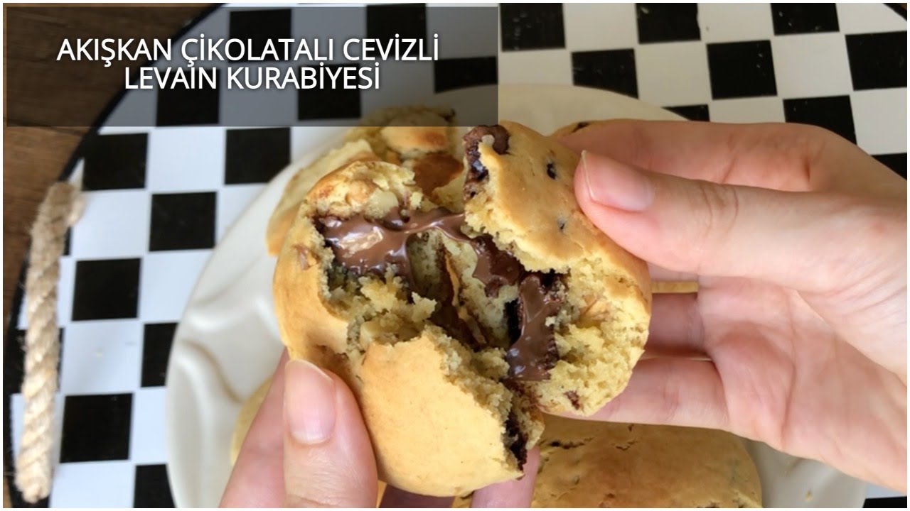 Akışkan Çikolatalı, Cevizli Levain Kurabiyesi | New Yorkun Meşhur Kurabiyesi Evinizde 🍪