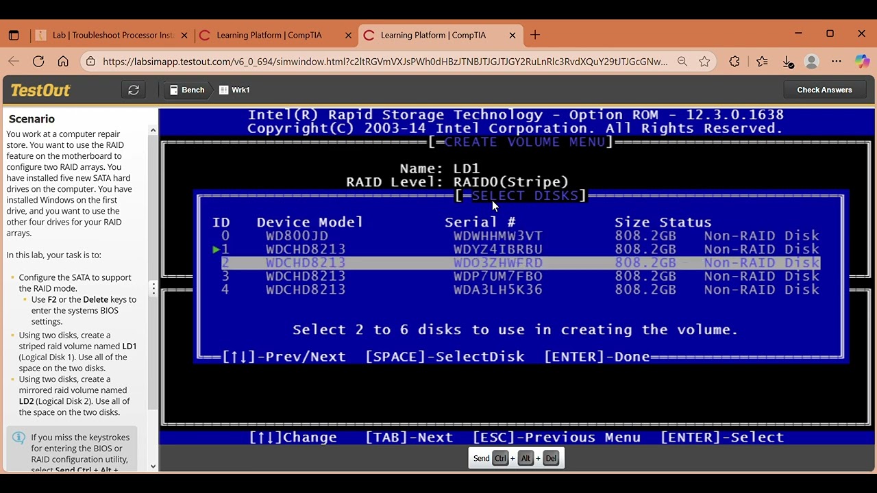 Prepare Disk for Installation 6.2.3 Lab TestOut.