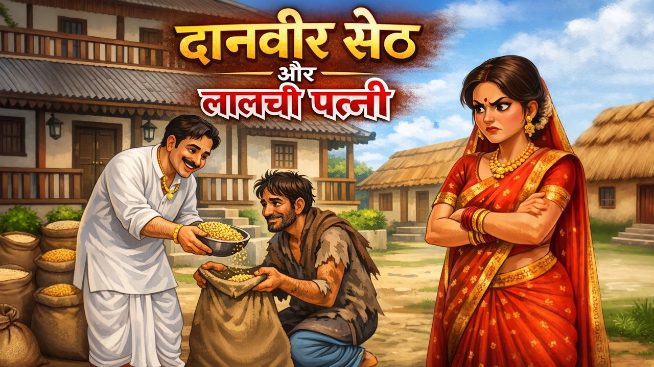 दानवीर सेठ और लालची पत्नी | danvir seth aur lalachi patni | hindi moral story | cartoon stories