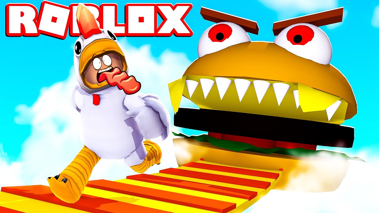 SCAPPIAMO DALL' HAMBURGER GIGANTE DI ROBLOX!!