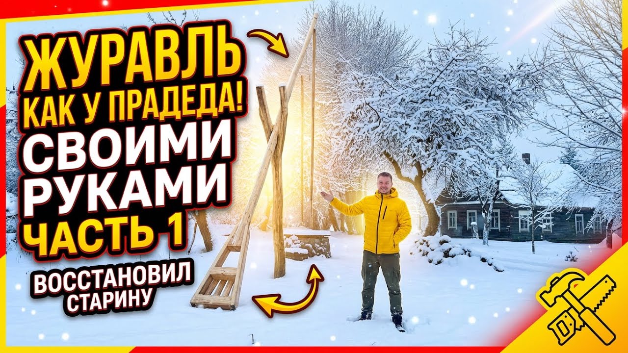 Журавль для колодца как у прадеда! Как сделать журавль своими руками. Часть 1 #хочувдеревню #хутор