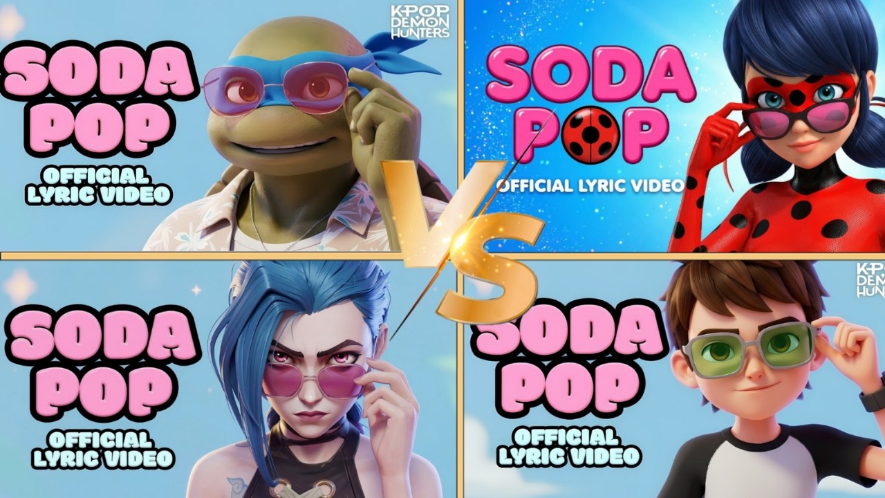 Leonardo 🐢 vs Ladybug 🐞 vs Arcane 💙 vs Ben 10 👽 | SODA POP Ultimate Battle 🔥⚡