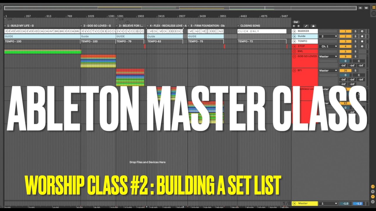 Ableton Masterclass For Worship: How to build a setlist