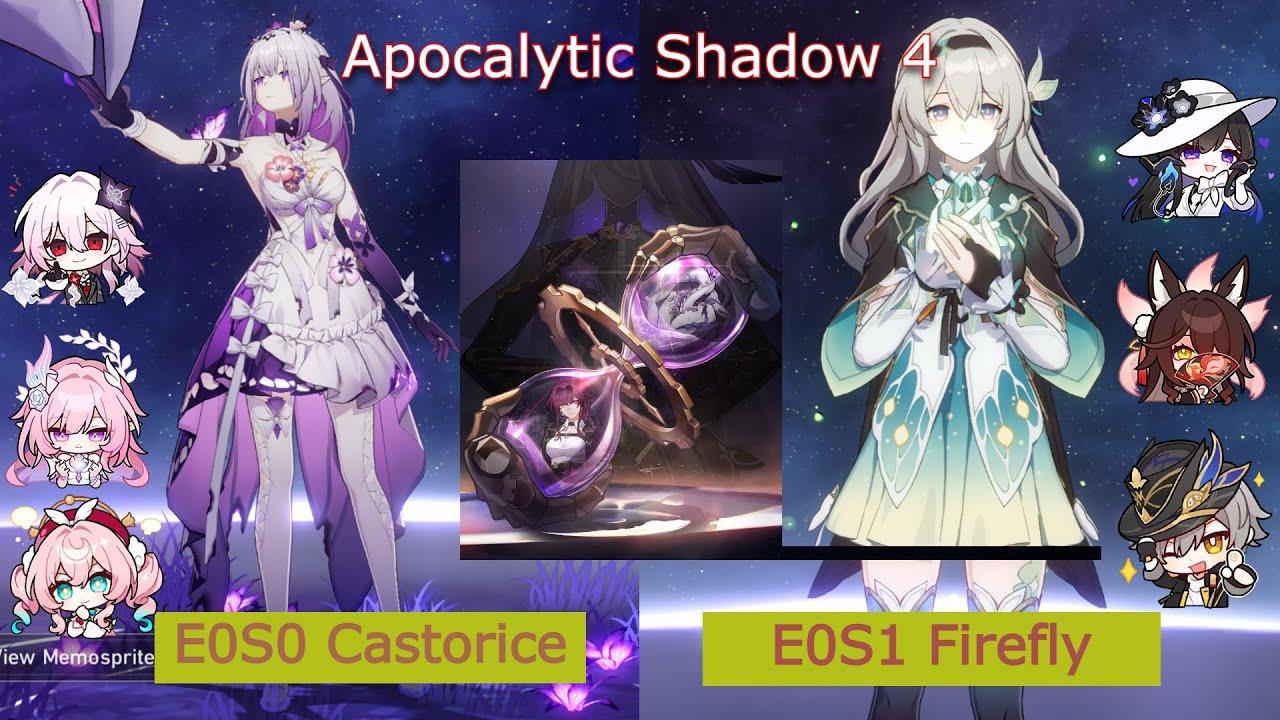 NEW Apocalyptic Shadow Stage 4 MAX stars | E0S1 Firefly and E0S0 Castorice | HSR 3.8