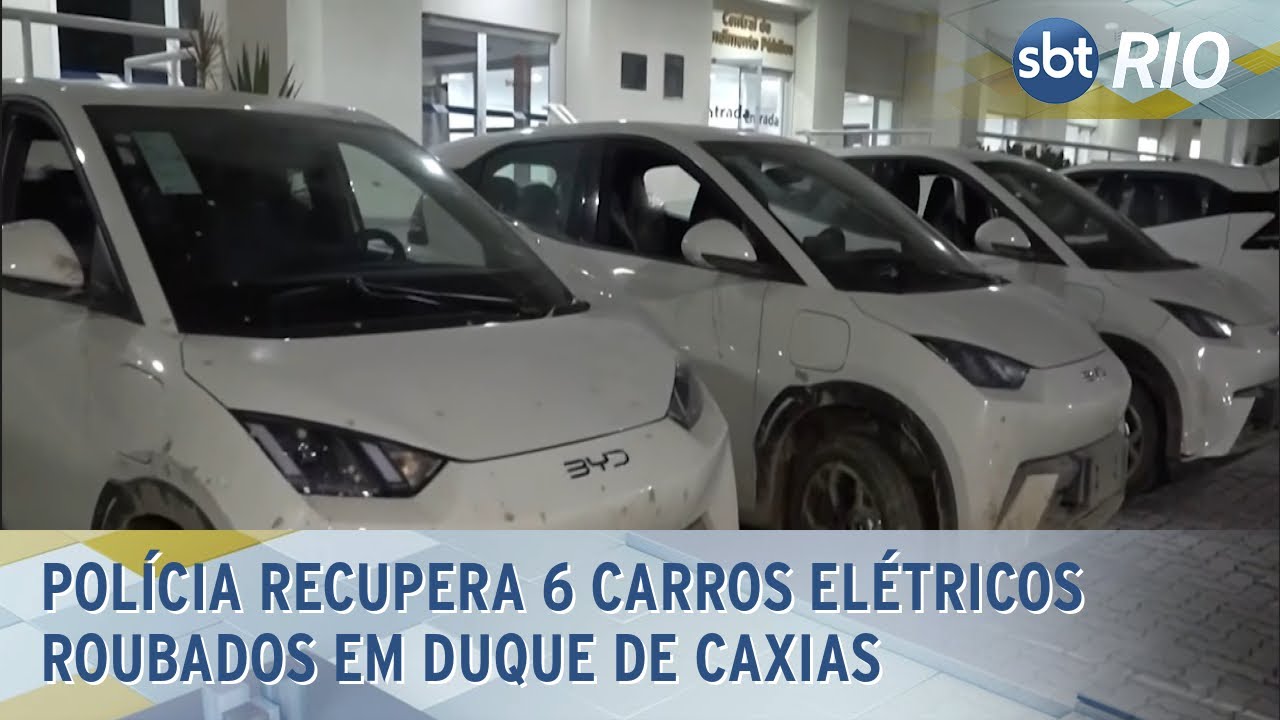 Polícia recupera 6 carros elétricos roubados em Duque de Caxias