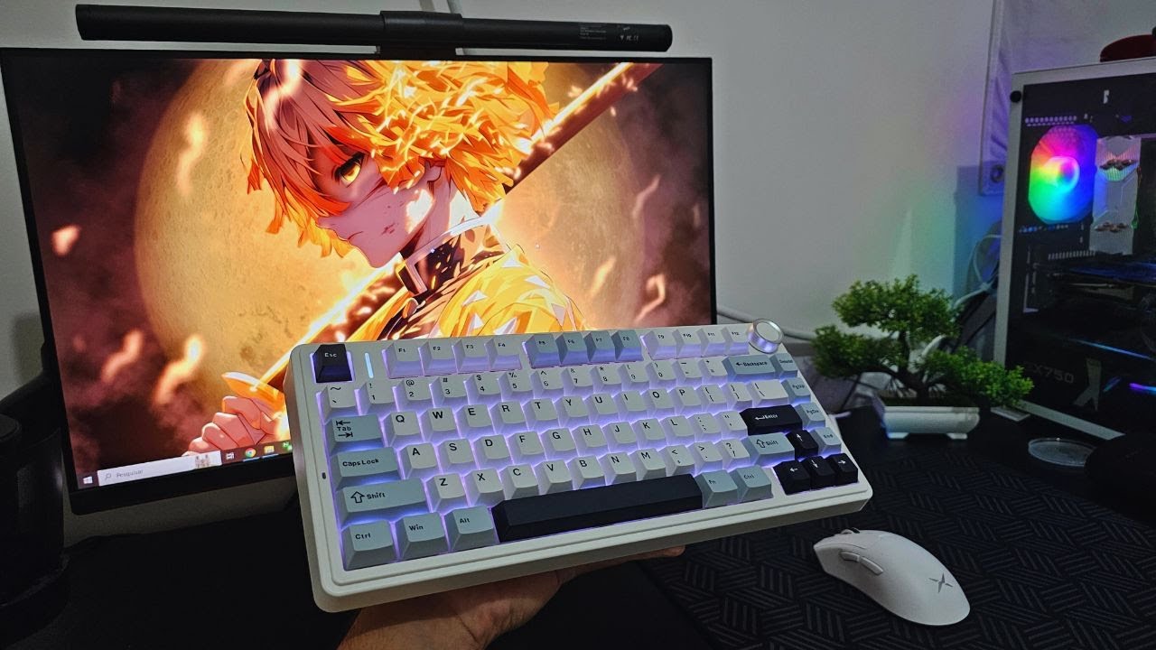 Uma dia de um Gamer tunando o setup (Unboxing AULA F75)