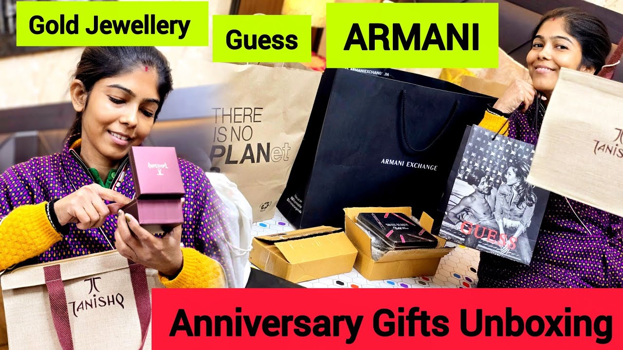 Anniversary Gift Unboxing 🧿🎁| Anniversary Gold Gift Collection |#goldjewellery #fashion #bengalivlog