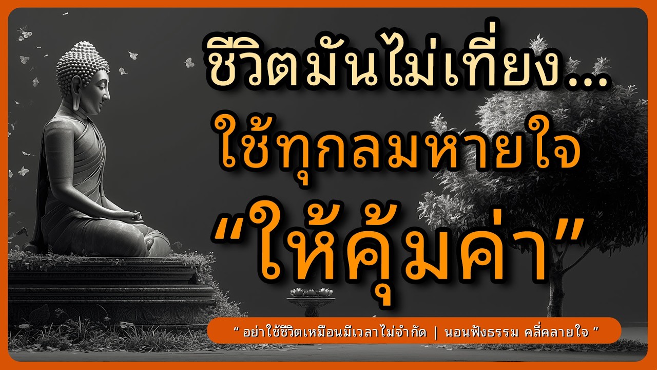 ชีวิตมันไม่เที่ยง จงใช้ทุกลมหายใจให้คุ้มค่า ก่อนจะสายเกินไป l ฟังธรรมก่อนนอน l หลับตาฟังธรรม