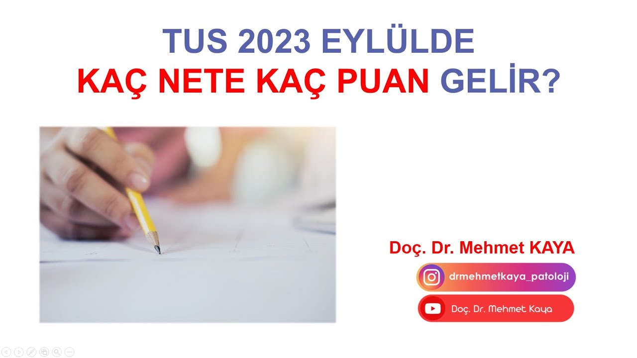TUS 2023 Eylülde Kaç Nete Kaç Puan Gelir?