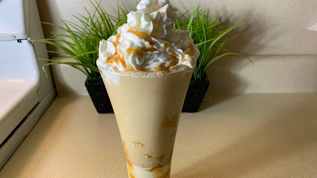 How To Make McDonald’s Caramel frappe￼￼