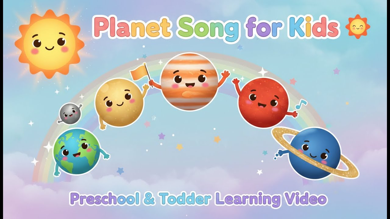 Planet Song for Kids 🌞 | Learn Solar System with Music | Preschool Learning @RainbowKidsPlanet