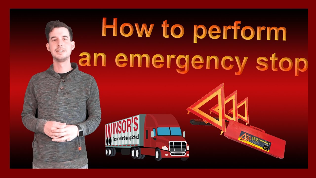 How to perform an emergency stop for the CDL Road Test - Winsors Driving School