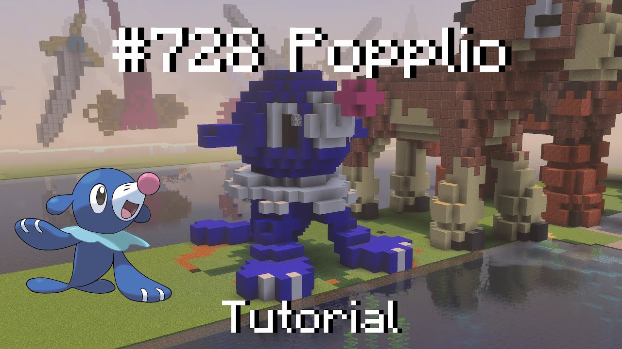 How to build a Pokémon popplio in Minecraft (Tutorial)