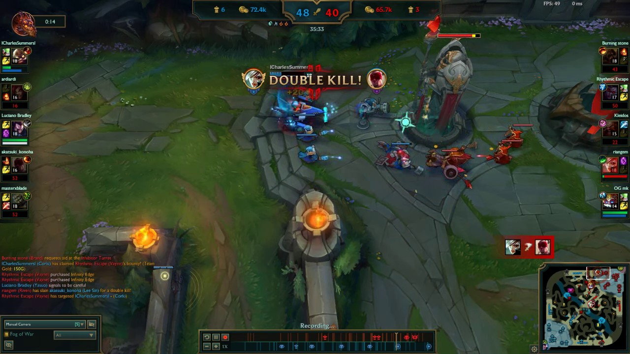 Corki unexpected one shot kill