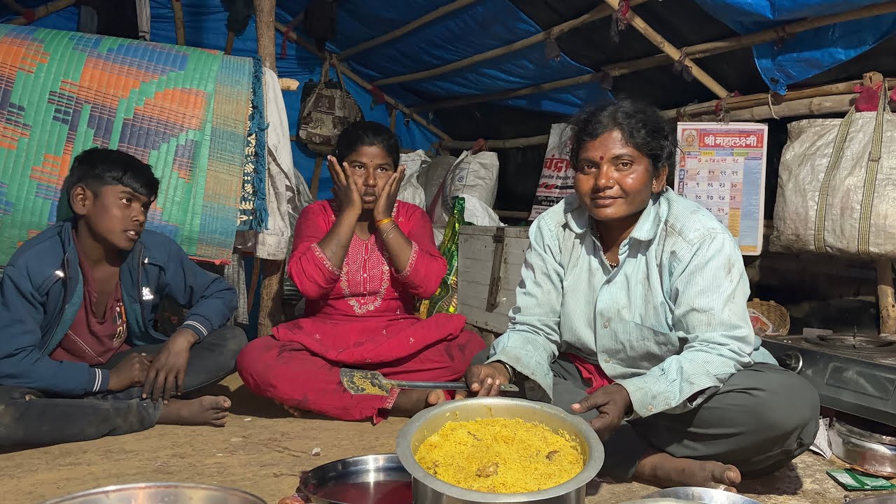 नवीन वर्षा ची बिर्याणी बनवली मालक तु बनव सुनबाई आई तुमच्या हातानी माजी तबेत बराबर नवती कुनी केली मग🤔