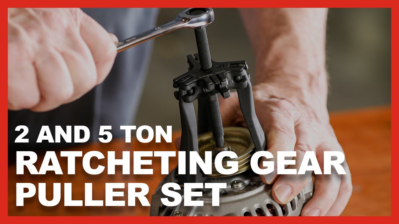 ARES 15095 Master Ratcheting Gear Puller Set - 2- and 5-Ton Pullers with 2- and 3-Leg Functions