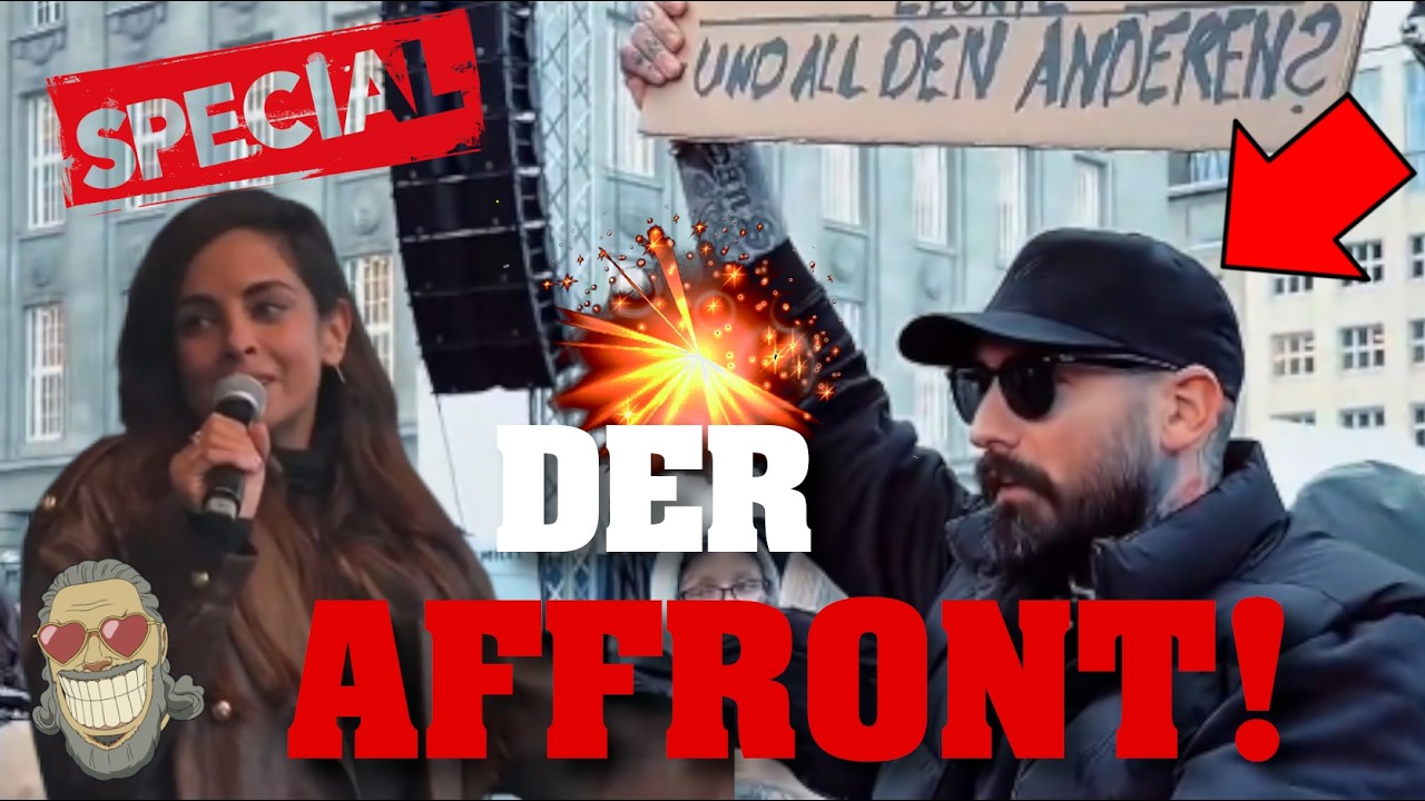 MANN sorgt mit Schild f&uuml;r Riesen-EKLAT auf Fernandes-DEMO! 💥⚡️#PolitSatire #Comedy