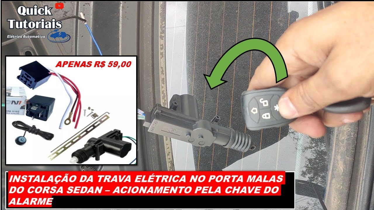 Instalação Trava Elétrica de Porta Malas Universal