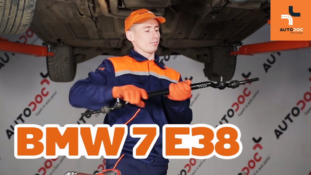How to change tie rod end / track rod end on BMW 7 E38 TUTORIAL | AUTODOC