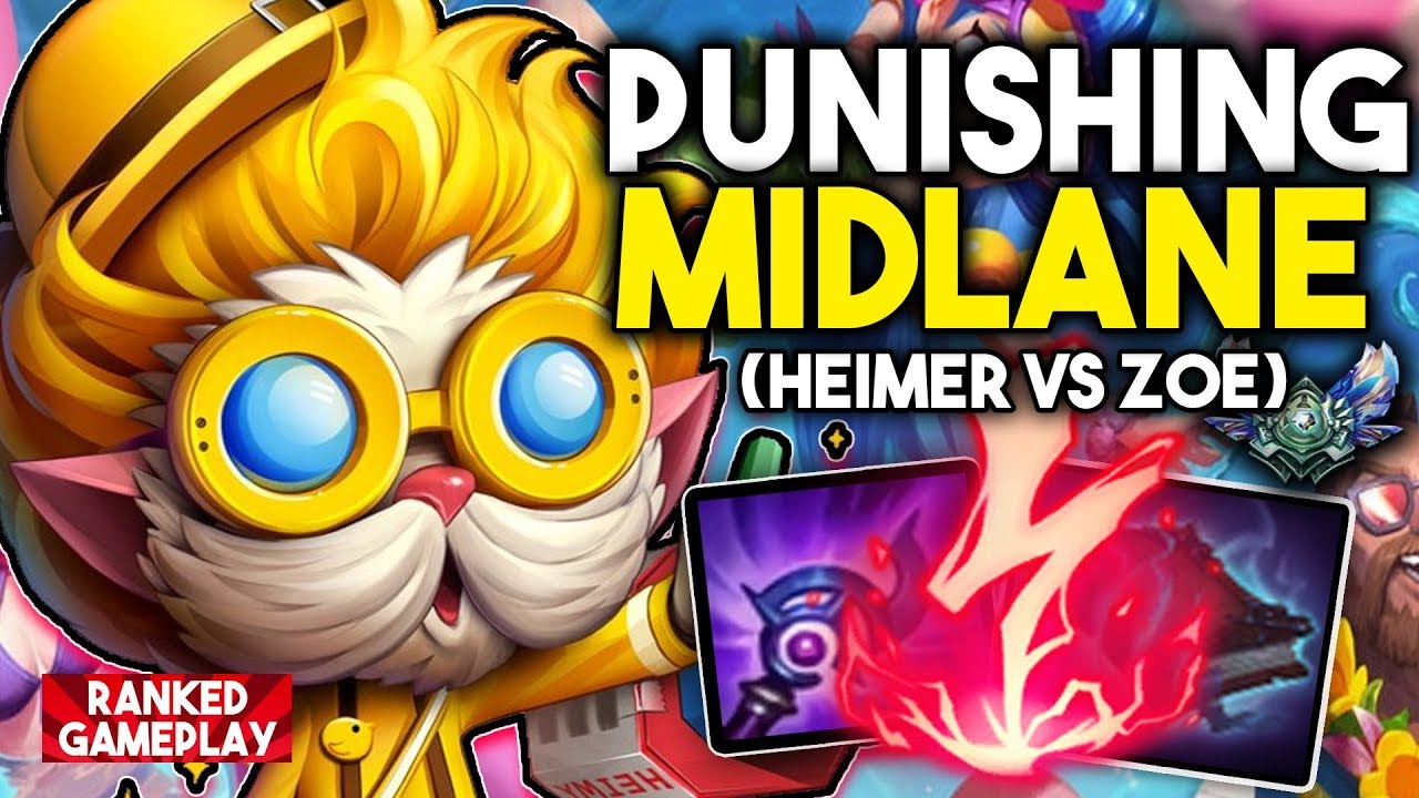 PUNISHING ZOE MIDLANE WITH HEIMERDINGER! POPPING OFF WITH ELECTROCUTE IN RANKED! - League of Legends