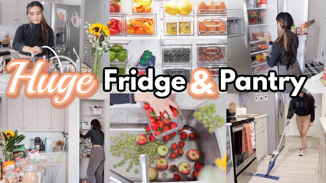 Organizing my Fridge and Pantry ✨ HUGE Transformation 🌻