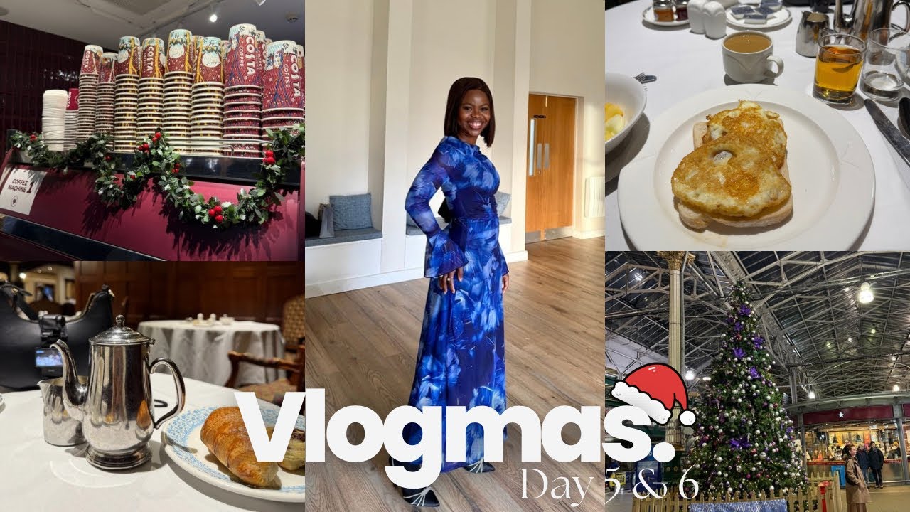 VLOGMAS DAY 5&6 🎄: Epic Train Journey to Shrewsbury for a Wedding! 👰‍♀️; What I'm grateful for.