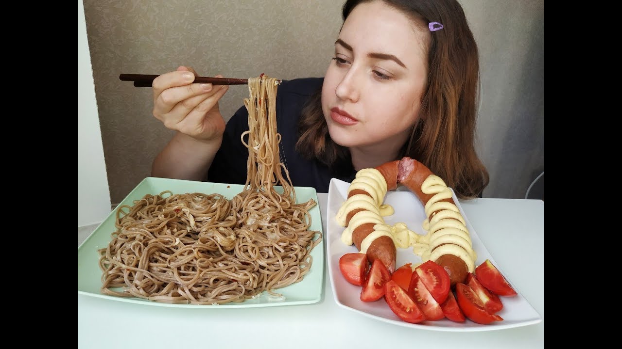 Краковская колбаса и лапша | Cracow sausage noodle |Eeating show | 먹방
