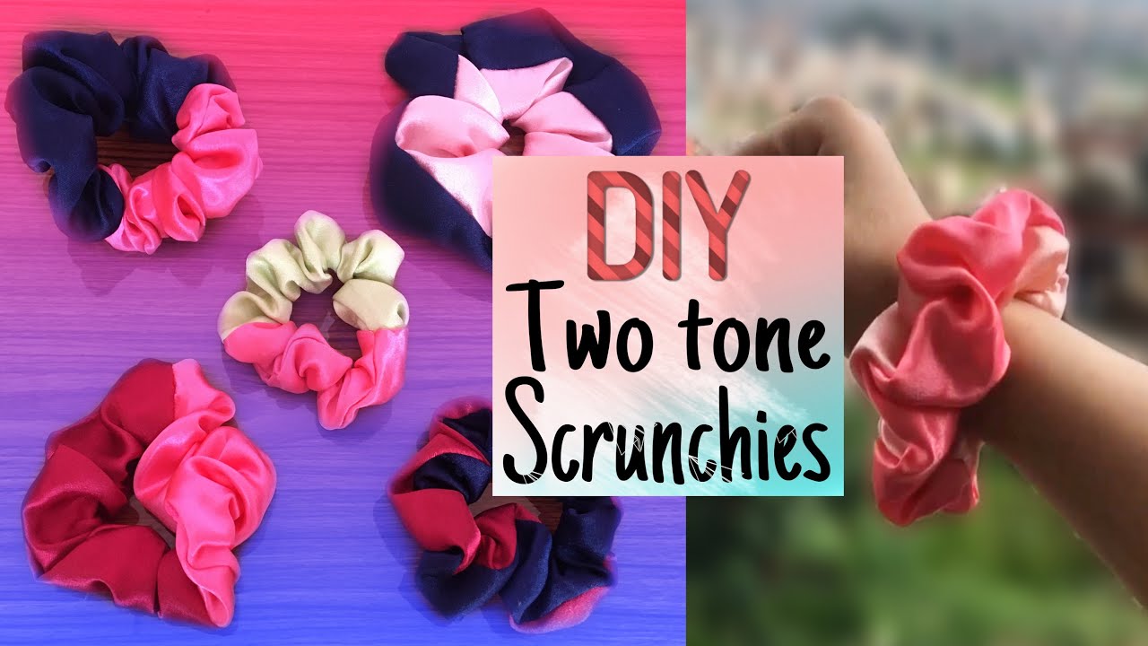 DIY Easy two tone Scrunchies