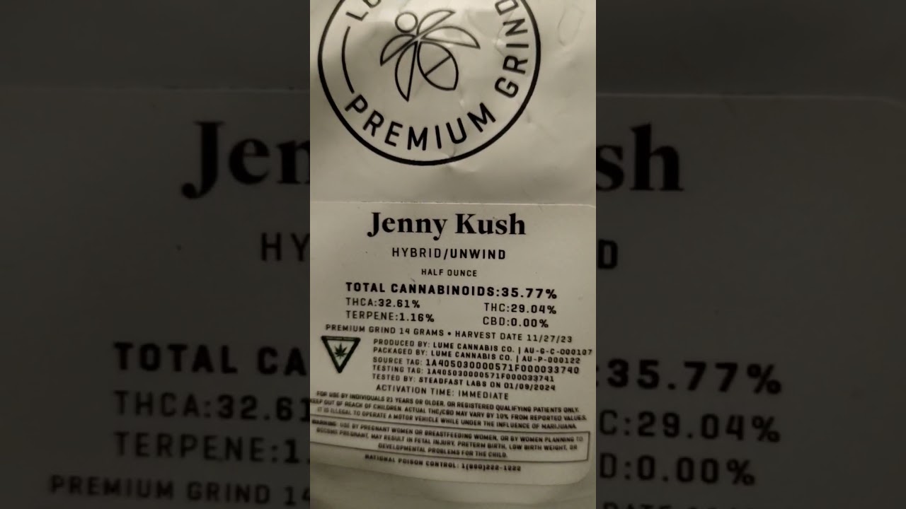 Jenny kush #cannabisdaily #cannabisdispensary #lume