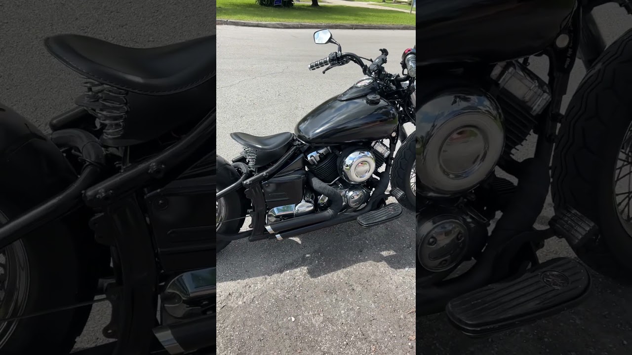Check my new exhaust / Yamaha v-star 650 💦💦#yamaha #yamahavstar #yamahavstar650 #bobber