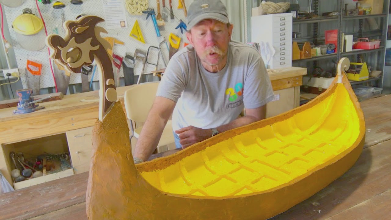 How to make a model viking ship for a funeral. Part 12 Fin.