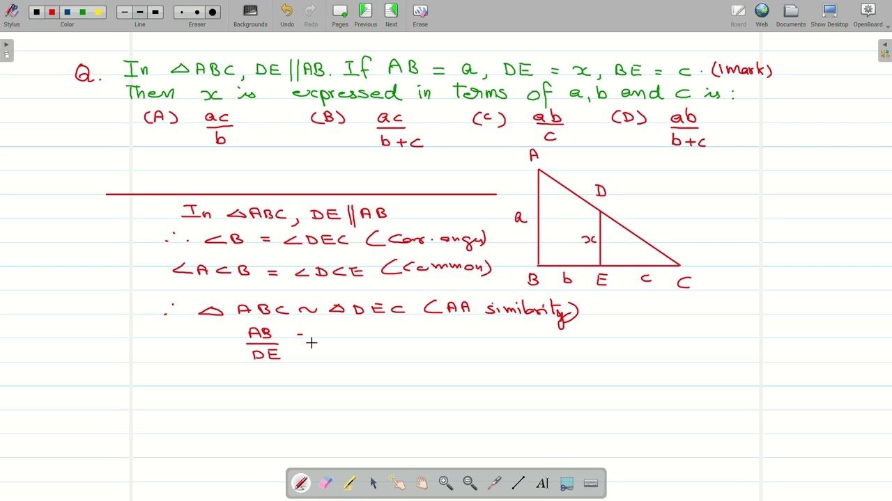 MCQ MATHS CL10/ TRIANGLES