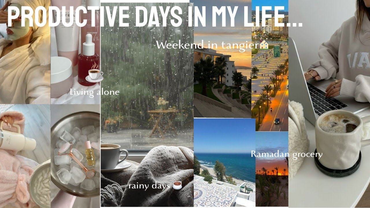 PRODUCTIVE Days in my life| Weekend in Tangier 🌸دوزو معايا ايام من حياتي ،سافرت لطنجة،تحضيرات رمضان🎀