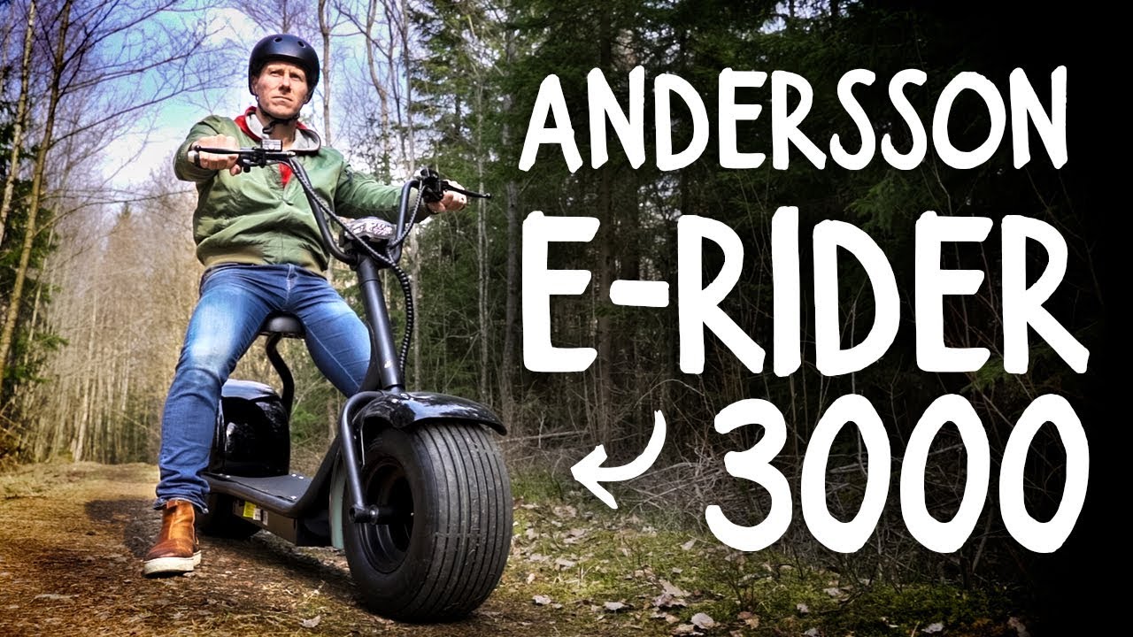 Kraftfull el-scooter med 35 km räckvidd - Andersson E-Rider 3000