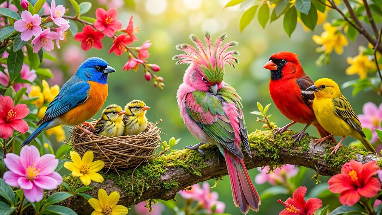 Bird Garden | Wild Birds | Soothing Music and Bird Sounds Bring Moments of Relaxation