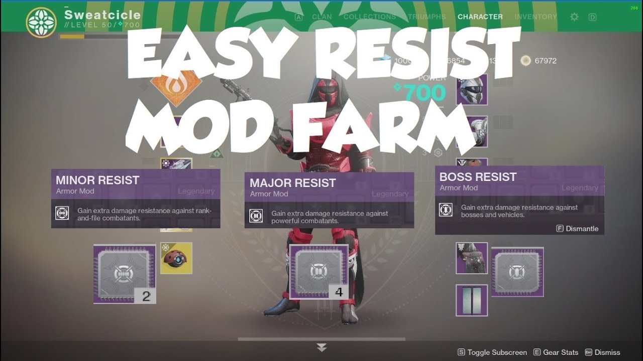 FASTEST MINOR RESIST/MAJOR RESIST/BOSS RESIST MOD FARM [Destiny 2]