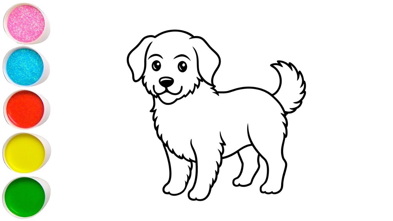 🐾🐶🐾 Let's Draw and Paint a Lovely Dalmatian for Kids  Easy Animal Drawing
