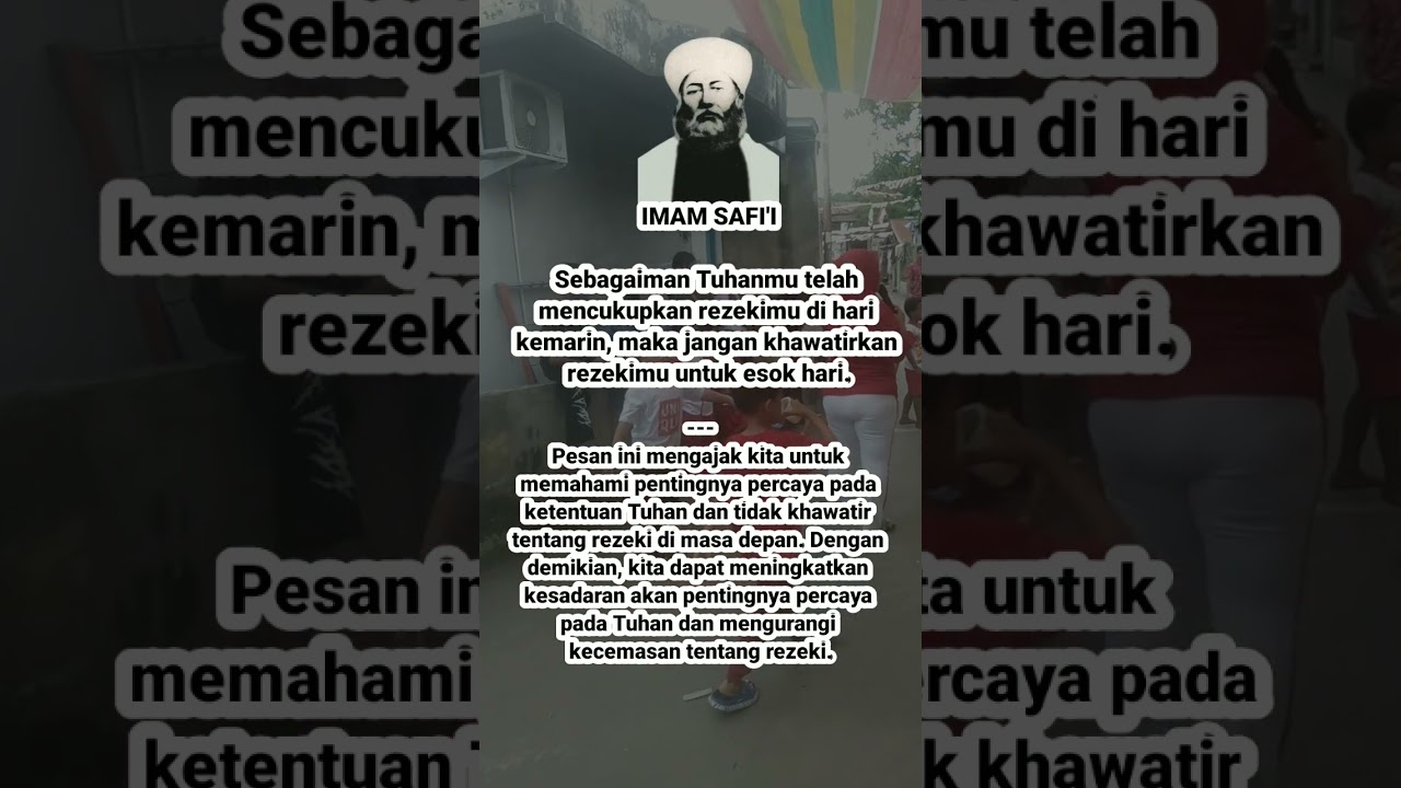Pesan Bijak Imam Syafi'i tentang Rezeki #shortvideo #quotes