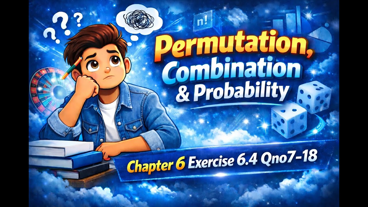 Class 11 math Chapter 6 Exercise 6.4 (Part 2) | Permutation, Combination & Probability.