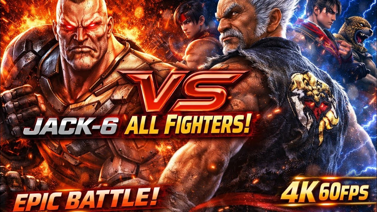 100% Power🔥 Jack-6 vs Every Fighter | Tekken 6 4K Gameplay
