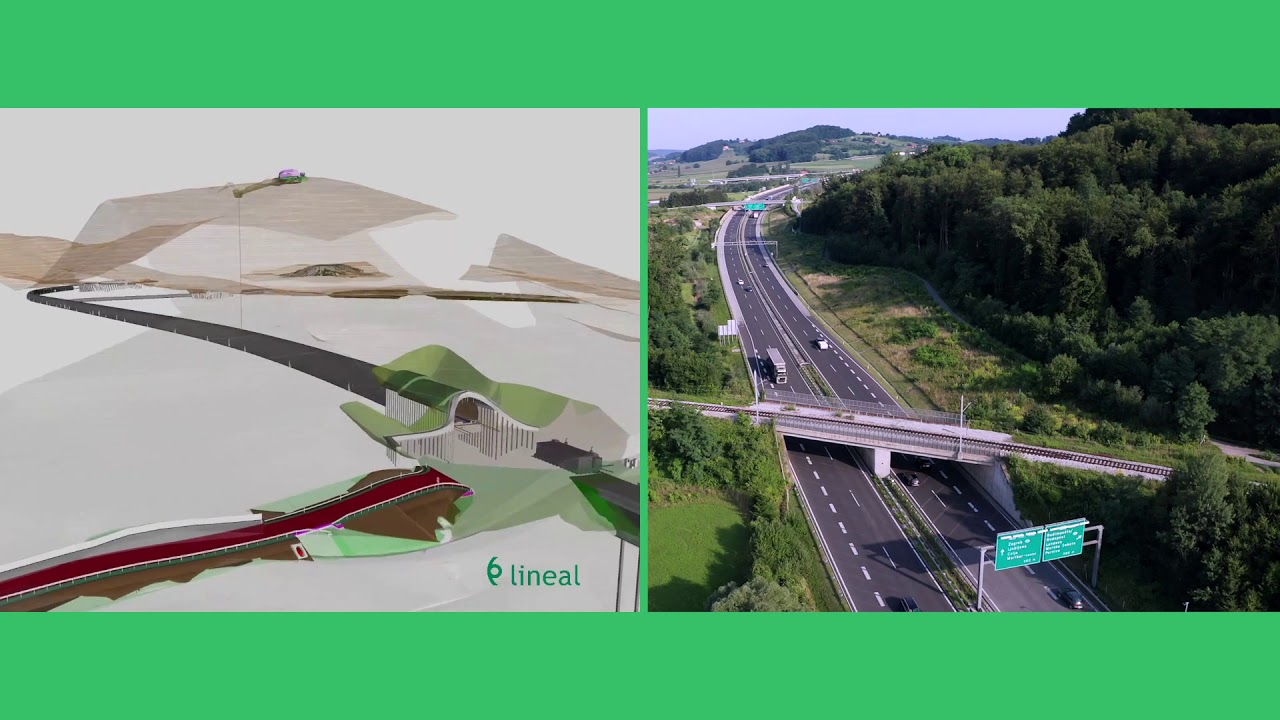 BIM and dron sky footage of the railway line Maribor - Šentilj